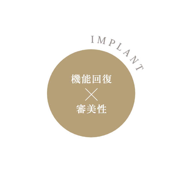 IMPLANT 機能回復x審美性